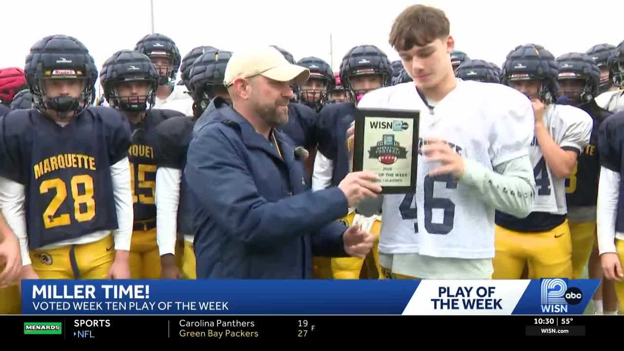 Marquette High School gets Play of the Week plaque for 'Miller Time' — Madison Schools news